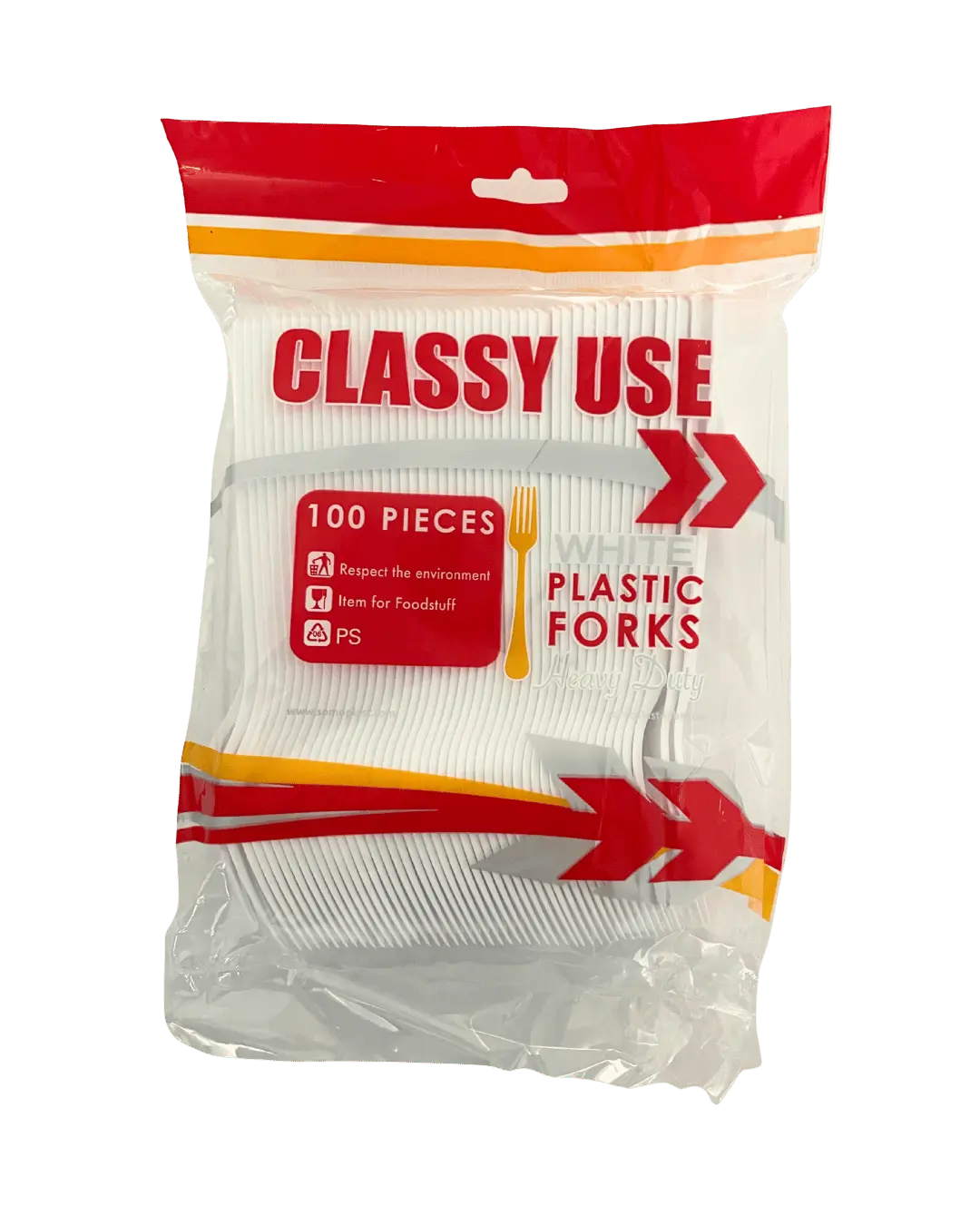 Forks plastic White Heavy Duty 100 pcs
